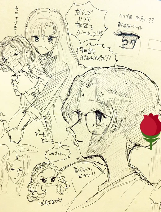 ウテナ序盤を見ながらファーストインプレッションをしたためたdoodle 