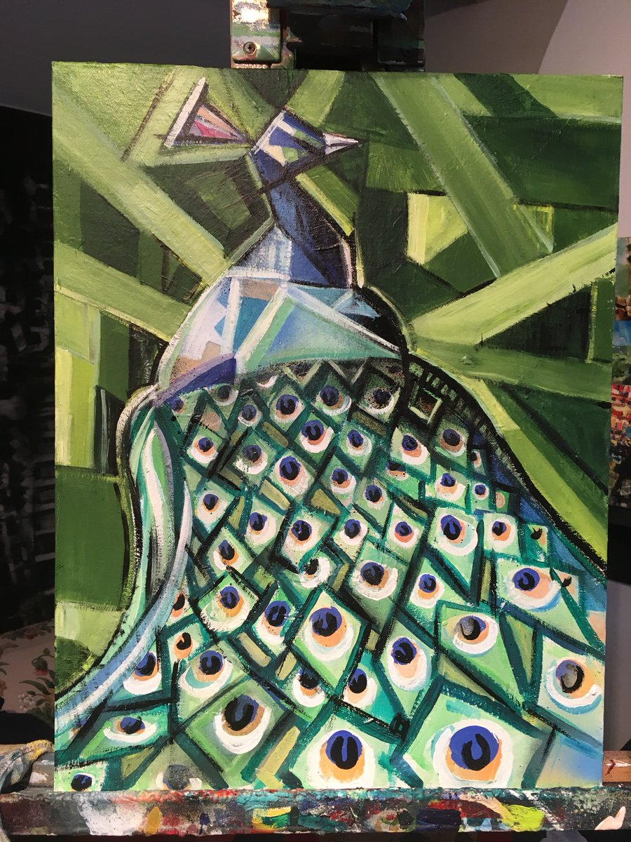 Peacock at Chicheley Hall #painting #art #artwork #chichleyhall #earlywakeupcall #colour