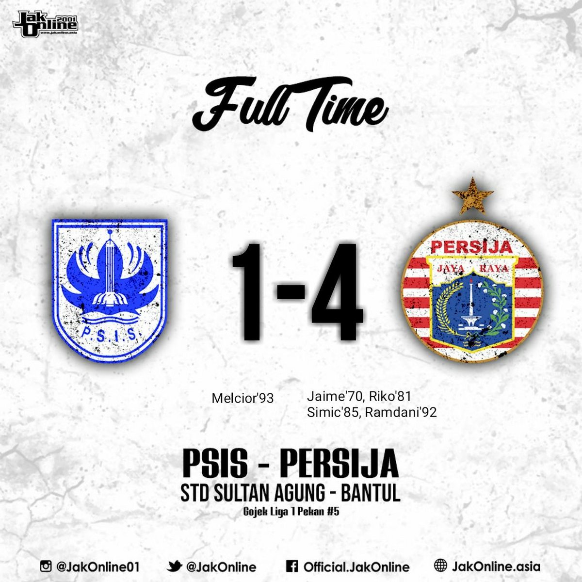 Fanboycrypto0x's tweet photo. FT PSIS vs Persija
1-4
#PersijaDay https://t.co/lzqmMLEe7H
