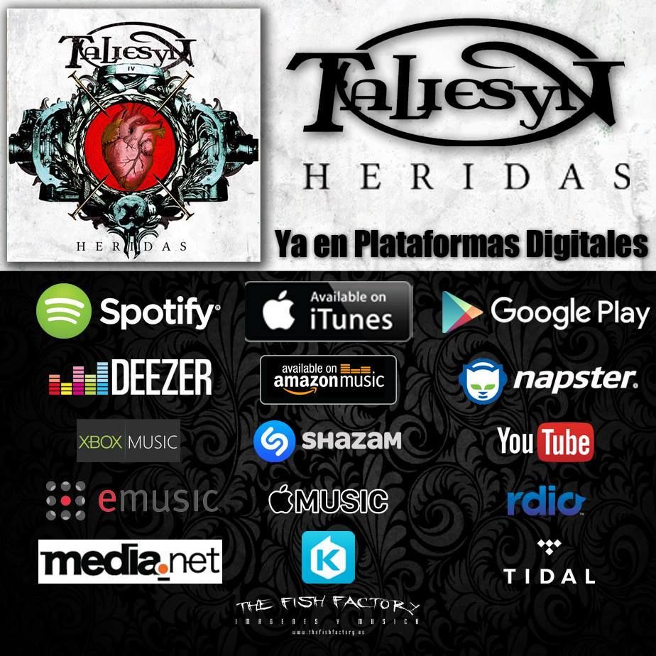 No tengas excusas para no escuchar "Heridas". Puedes hacerlo en todas las redes sociales!!!. 
*
#Taliesyn #Heridas #Giraheridas #Rock #Hardrock #Metal #Rockandaluz #España #Spotify #Itunes