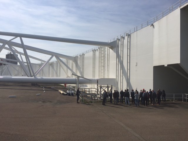 VVMABodembranch's tweet photo. De VVMA kijkt terug op een geslaagde bijeenkomst over monsterneming van PFAS en het sluitstuk van de Deltawerken "De Maeslantkering". Een mooie combinatie van inhoud, een interessante locatie en culinair genieten bij de oude Torpedoloods. https://t.co/8ObYLqdEgk