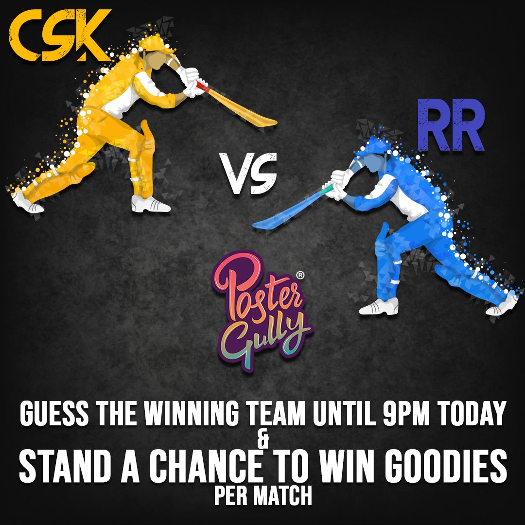 #Contestalert 💥💥. -

Step 1: Guess the winning team
Step 2: Tag your 3 buddies
Step 3: Follow us instagram.com/postergully/
 
❤🎁🎁❤❤❤🎁🎁🎁❤

Get a chance to Win Awesome Goodies 
<a href="/mahi7781/">naina</a> vs @ajinkyarahane
. #CSKvsRR RRvsCSK #CSK #Contest #postergully #t20  #IPLT20 #IPL2018