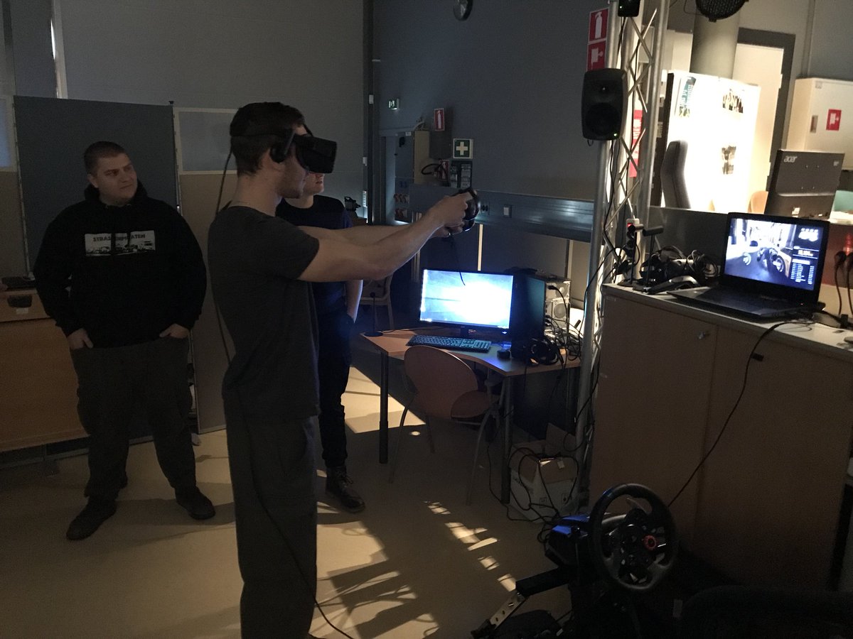 karlssonke's tweet photo. @fh_stpoelten #fhstp professor Dr. Schrittwieser and his students visited @LapinAMK #programminglab pLAB and looked at the VR  and AR projects and discussed co-operation possibilities. 
#greatexchange #jointlectures  #visitusagain #seeyosoon #lapinamk @sschritt #newprofessionals https://t.co/YZllCwAxyq