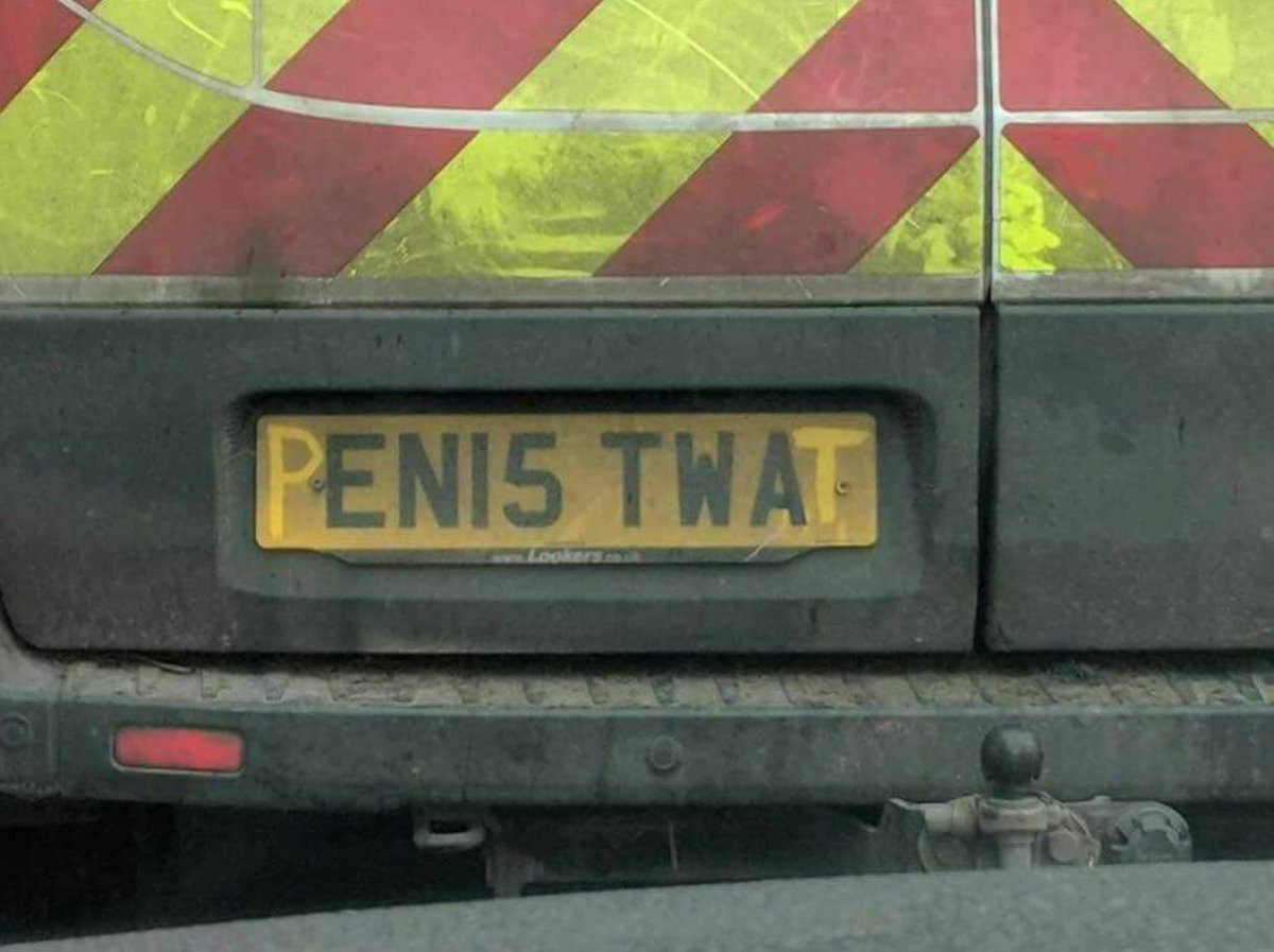 Sandford_Police's tweet photo. We stopped this driver earlier as PEN15 TWAT wasn’t showing on the PNC. 

We managed to identify the vehicle and driver and can firm that his attitude matched the VRN. https://t.co/3S3wYlL2Rf