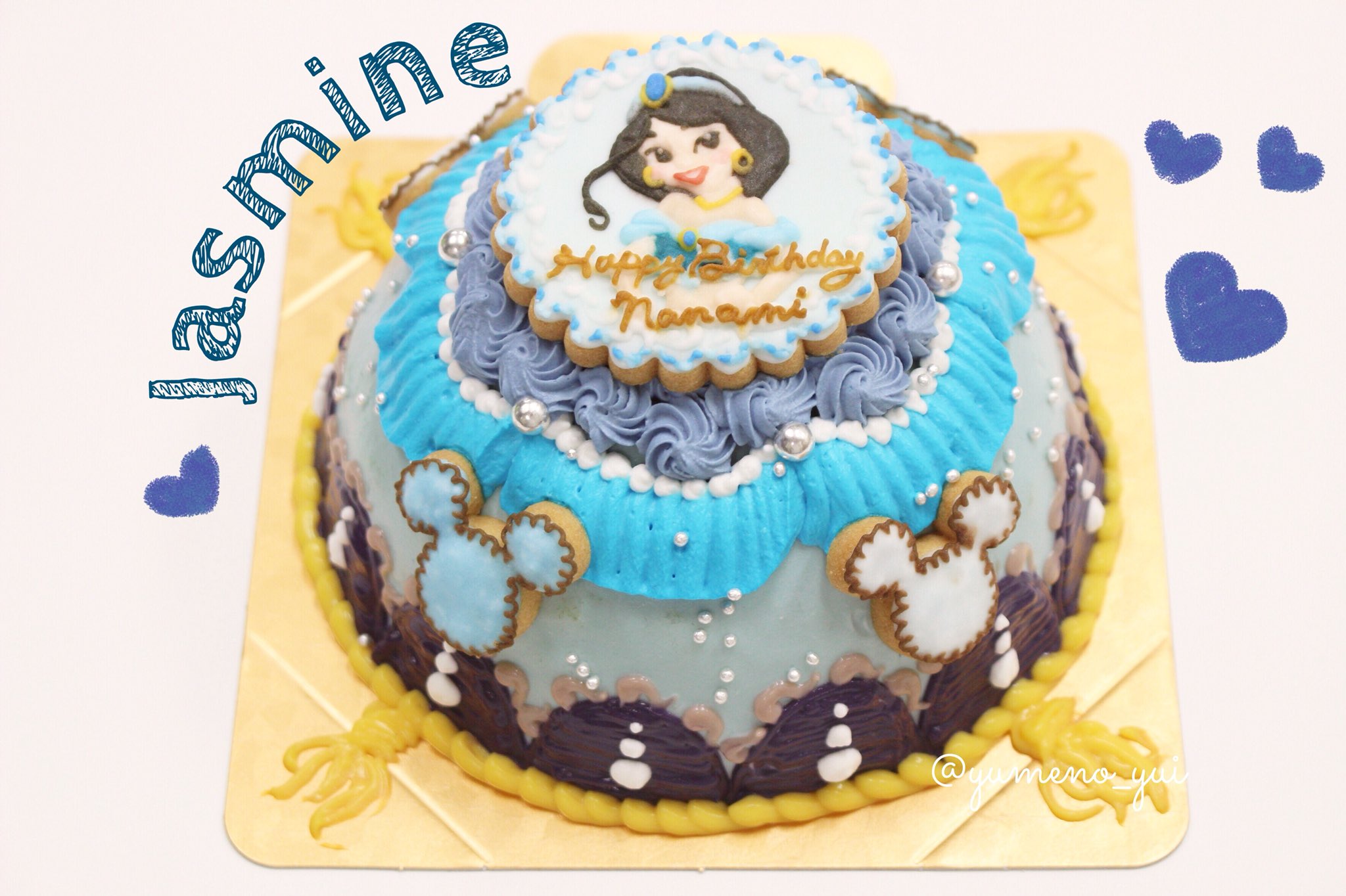 Y U I M A R U ᴥ クッキー屋さん お友達の誕生日に ジャスミンのケーキプレゼントしたら すごく喜んでくれてhappy アラジンっぽくデザインしてみた 下はクリームを絞って じゅうたんっぽくしてるの わかるかな 笑 ジャスミン Y U I M A R U ᴥ クッキー屋さん お友達の誕生日に ジャスミンのケーキプレゼントしたら すごく喜んでくれてhappy アラジンっぽくデザインしてみた 下はクリームを絞って じゅうたんっぽくしてるの わかるかな 笑 ジャスミン