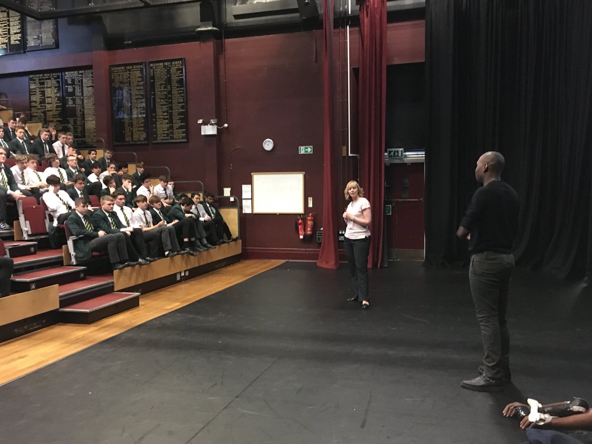 suemoreton1's tweet photo. Fantastic motivational talk from Ben McBean for Y11 this morning with powerful story and advice #BelieveInYourself #setbackshappen #bounceback @Becky123Edwards @DHSBProctor @DHSBoys https://t.co/fOetX5FTJO