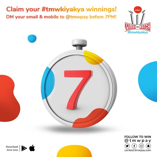 Celebrating winning the #tmwkiyakya #contest? 🎉
Take a moment to share your registered mobile &amp; email with <a href="/tmwpay/">tmw fintech pvt ltd.</a> on DM, before 7PM this evening, and don't miss out on collecting your winnings!

Tap below to DM us now!
x.com/messages/compo…