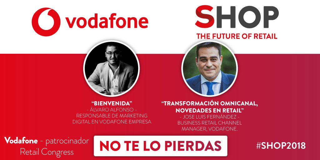 VodafoneEmpresa's tweet photo. Nos vemos los próximos 25 y 26 de abril en #Shop2018, estaremos presentando novedades y tendencias del sector #retail https://t.co/oy0mCLVtby https://t.co/V360n3oQ5K