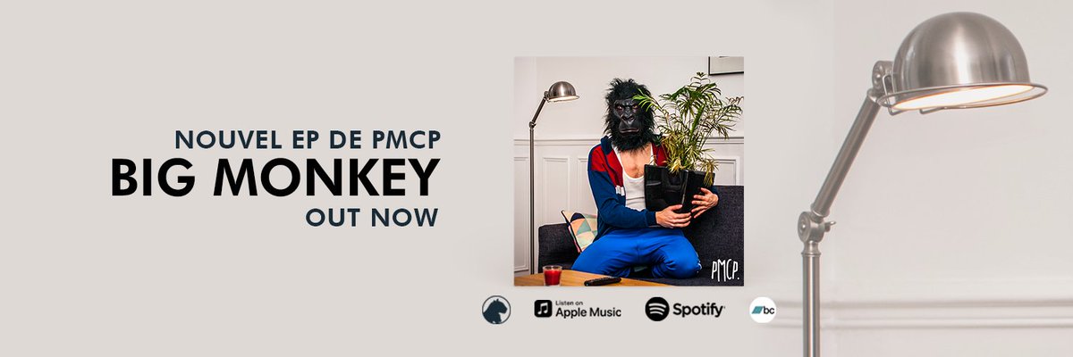 Aujourd'hui on sort le premier EP de <a href="/PMCPLive/">PMCP</a> 
"BIG MONKEY", écoutable partout mais surtout chez vous ou sur un dancefloor endiable
smarturl.it/pmcp-bigmonkey