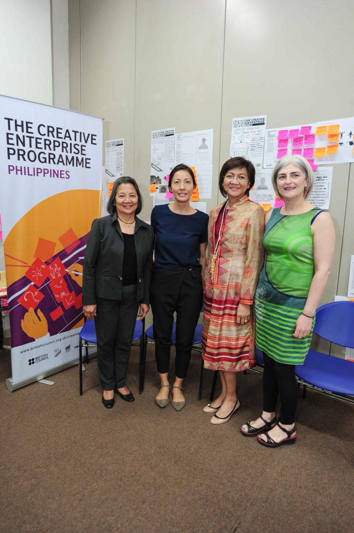 phBritish's tweet image. Day 3 Creative Enterprise Workshop. We end w/ a #businesspitch! Thrilled to have special guests in audience: @DtiPhilippines Usec Nora Terrado, @pttc_dti ED Nestor Palabyab &amp;amp; our Country Dir Nick Thomas. #creativesph2018 @nesta_uk #designtribesph #designweekph @DTIDesignCenter