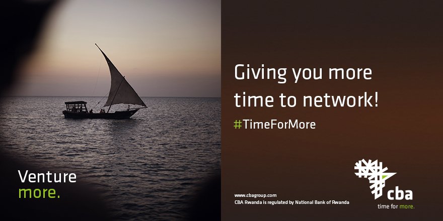 NCBABankRw's tweet image. Giving you more time to network!
#TimeForMore
#CBAinRwanda