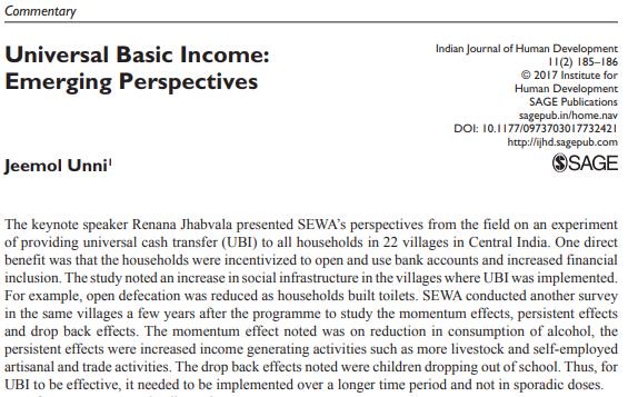 TweetIHD's tweet photo. Read Prof. Jeemol Unni's recent contribution - in #IJHD (Vol. 11, No. 2) on #UniversalBasicIncome published by #SAGEIndia using this link: https://t.co/DKgKAy6Zt6
To read other commentaries from the Symposium issue offollow this link --> https://t.co/XjZ9ReJqO0 https://t.co/agsAqVdqLd