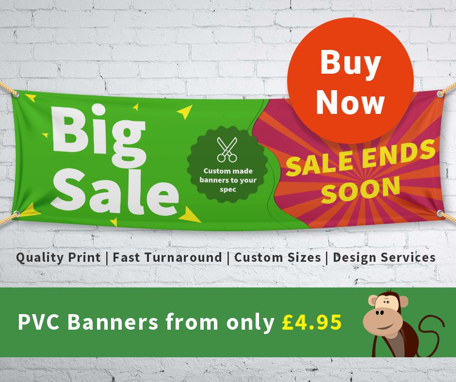 monkeybanners's tweet image. PVC #Banners from only £4.95
Attract new customers with a custom PVC Banner
Visit our store: bit.ly/2GJ2GAi