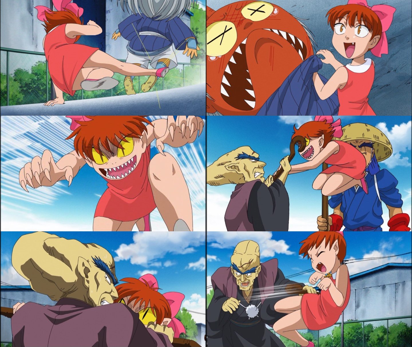 ねこ傀儡 Twitterren ゲゲゲの鬼太郎 5期の第17話 さすらいの蒼坊主 より ねずみ男を引っ掻くシーンばかりと思い込んでたが 敵とのねこ娘のまともな戦闘シーンあった