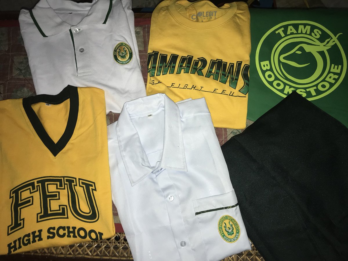 _rexdt's tweet photo. It makes me happy to see these set of uniforms that I bought earlier (still not complete tho) but anyways, see you FEU SHS next school year, and also see you all STEM - 8 students🔰 Let’s make a wonderful year for all of us ✨ #FEU #FEUSHS #FEUSTEM #FEUSTEM8 💛💚 https://t.co/CZbM7xPCHz