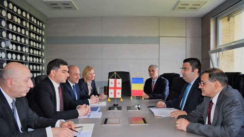 AmbNikolozish's tweet photo. Political consultations between the ministries of Foreign Affairs of #Geo and #Romania. Discussing bilateral relations and exploring new fields of future cooperation, such as economic relations, transport, energy, tourism, culture etc. https://t.co/ur8kXLbpyc