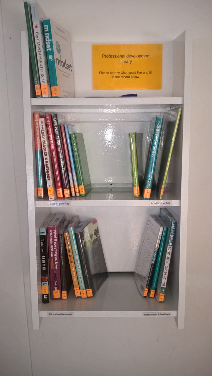 Come and borrow a book from our new professional development library in the staffroom!