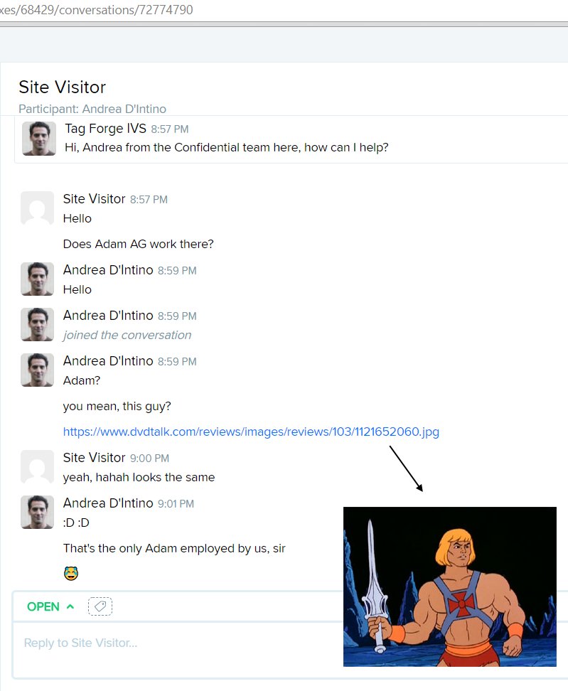 ConfidentialTec's tweet photo. Fun on our @drift chat 

#fun #Friday #Chat https://t.co/6Xh1hozNzk