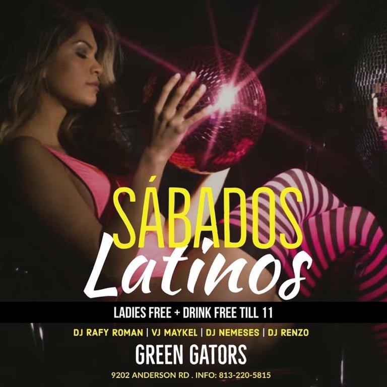 DJSlickPromo's tweet photo. #latinsaturdays at @greengatorsofficial every #saturdaynight 2 rooms me and @djrenzo.official under the tiki hut #welit #findthepartytampabay #tampa @djnemeses #amor #music #dancing #latino #dancer #reggeaton  #latinclub #party #nitelife #salsa #tawagpromotions @tawagpromotions https://t.co/uD9JrusBdK