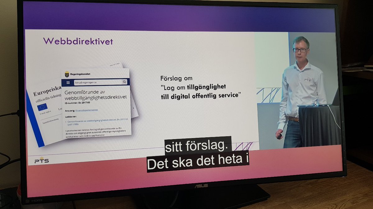 ibennani's tweet photo. Följer konferensen om tillgänglig video. #webbvideo https://t.co/gu7K1vp10E