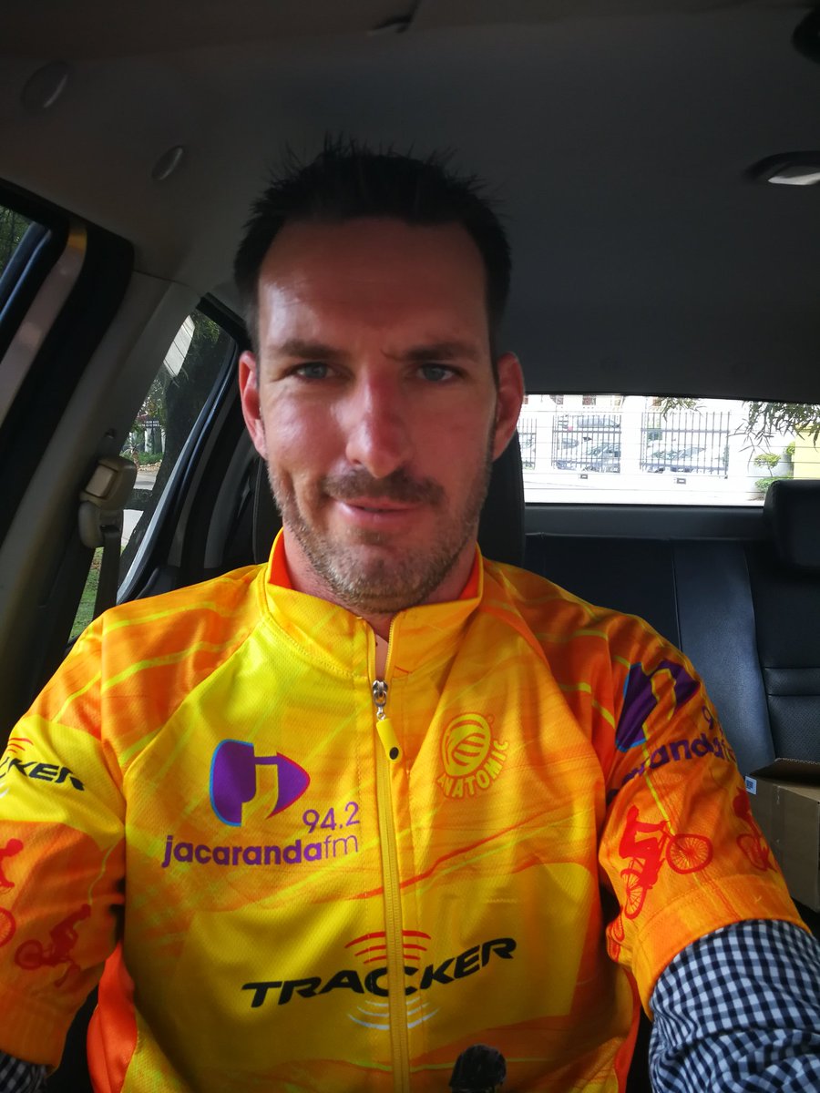 TwillG's tweet photo. @jacarandafm my shirt looks awesome and excited to ride tomorrow at #OffTheBeatnTrack #MoreMusicYouLove https://t.co/lBY8bRxr14