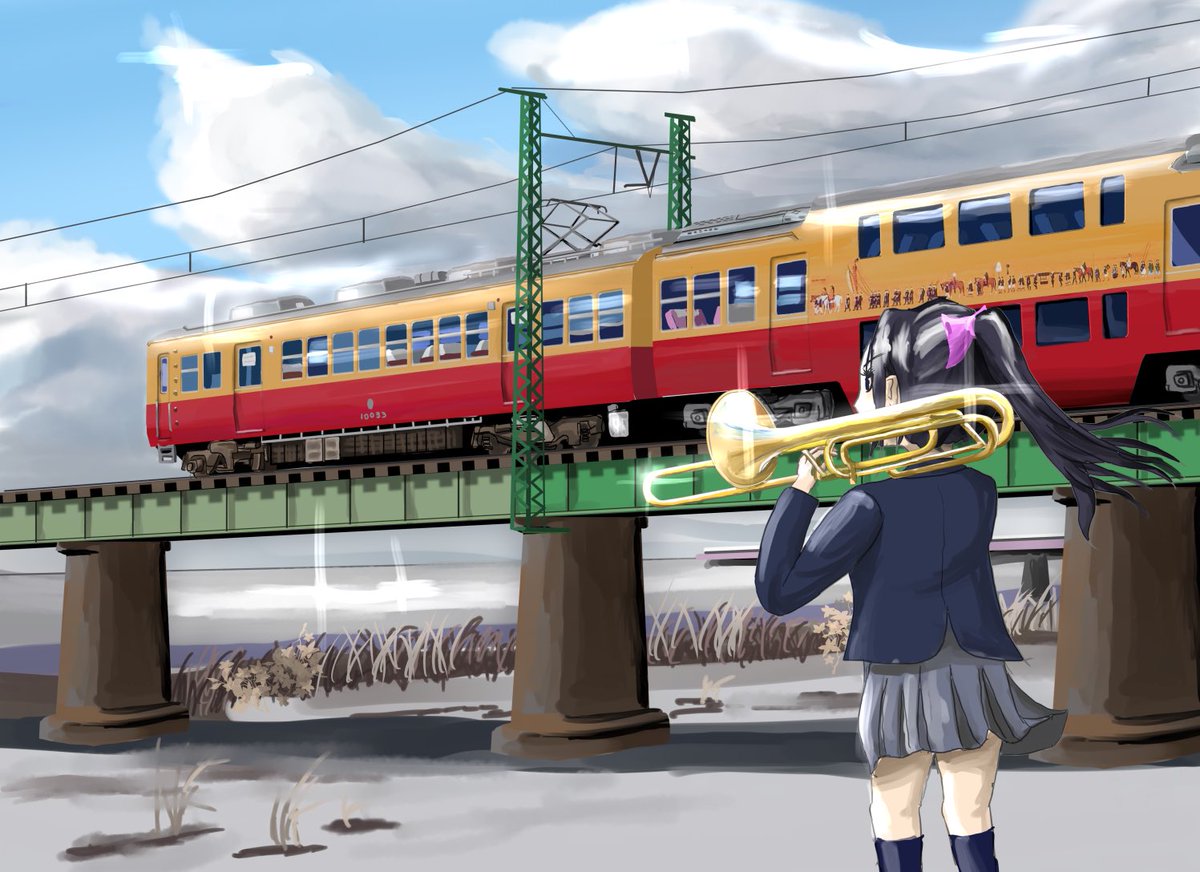 ほし イラスト 写真垢 Ar Twitter ちなみに富山には京阪電車が走っています 絵描きさんと繋がりたい 鉄道イラスト