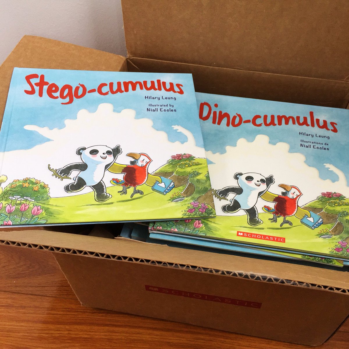 hilary_leung's tweet photo. #TGIF Give Away! RT by April 28 for a chance to WIN a signed copy of Stego-cumulus (EN or FR). 🦕☁️📚 https://t.co/6F4xNOw6oS
