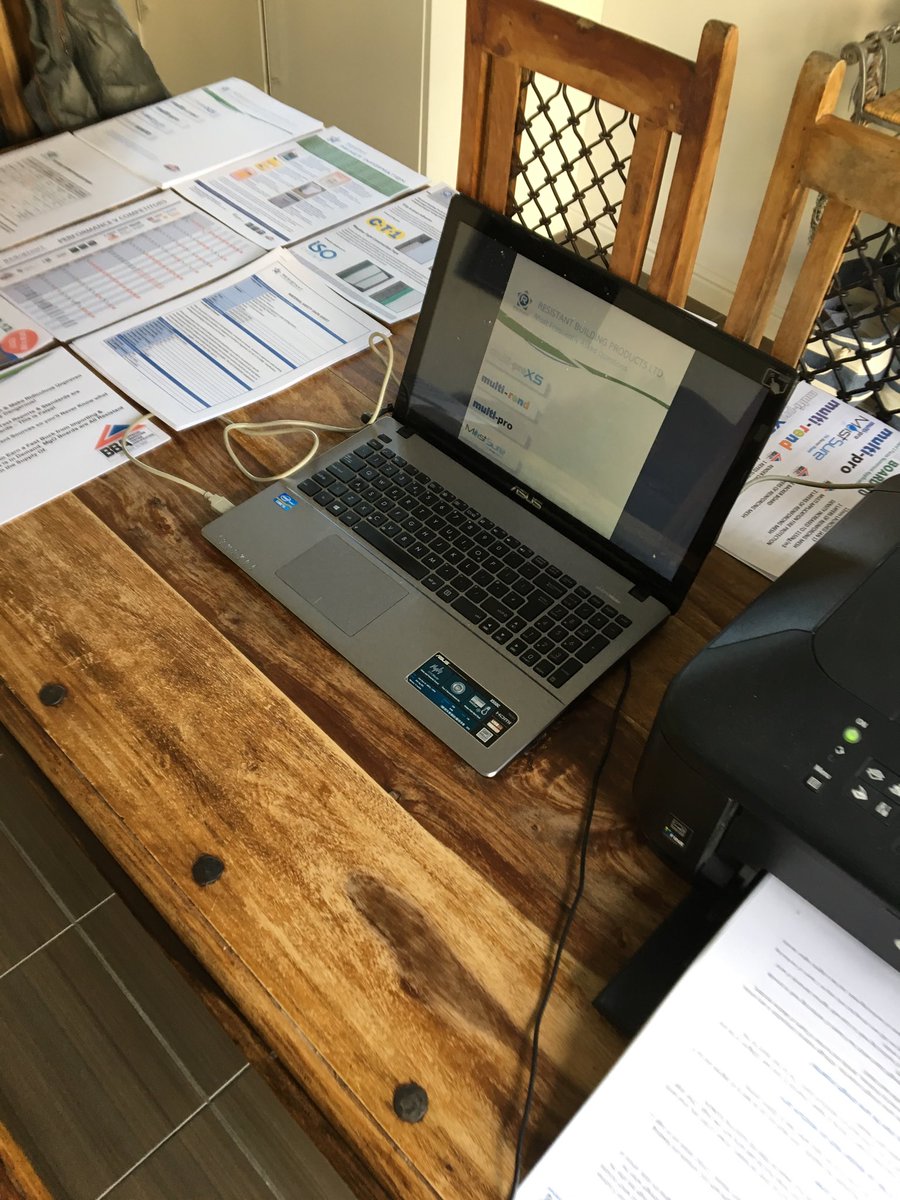 ResistantNorth's tweet photo. Friday afternoon &amp; sun is shining for a change...but I'm inside getting all my sales training brochures ready for next weeks lucky participants! Ah well that's why our sales are so good! #passivefireprotection #tilebacker #rendercarrier https://t.co/RmAY0v4RMn