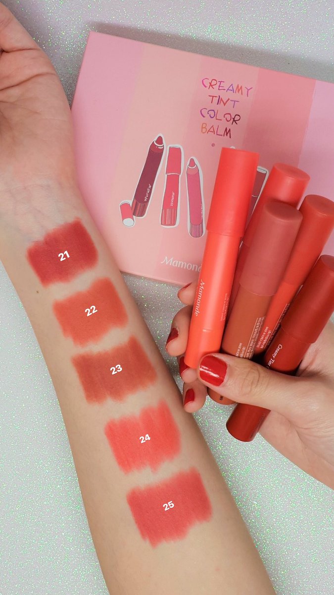 follow &amp; retweet สุ่มแจก 1 เซ็ท(ได้ทั้ง5แท่ง)
mamonde new color of creamy tint lipstick ทั้ง 5 สีใหม่ล่าสุด 
จำหน่ายครั้งแรกในไทยที่ EVEANDBOY SQ1 27 เม.ย.นี้ 
ประกาศผลวันที่ 24 เม.ย.นี้
#ebmamonde #eveandboyisagirlsbestfriend
#mamondethailand  #Creamytintcolorbalm
#MAMONDEMLBB