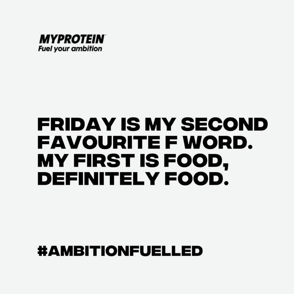 Myprotein's tweet photo. Fat. Food. Fridays. Who's with us? 🙏🍕🍔🍟
#myprotein #fridaymood #fatfriday https://t.co/UtlnqM0nmN
