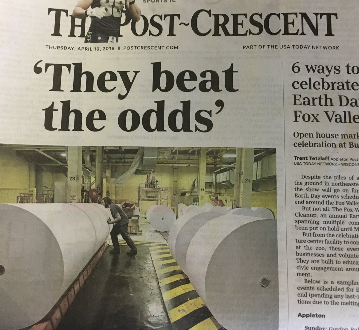 NelsonforWI's tweet photo. ICYMI #AppletonCoated @steelworkers @wisaflcio #SecondChances #NeverGiveUp #RealEconDevelopment #NoBailout @FoxCitiesRegion @HOVChamber #CombinedLocks @PostCrescent https://t.co/tic3TPGDUe