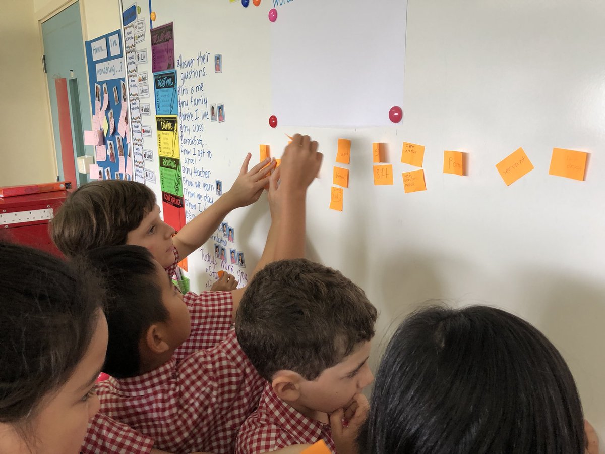 TLovestone's tweet image. Collaborative word work. Teamwork makes the dream work in every way, in every subject, and all the time! #literacy #teamwork #funandengaging 
#TISMacao