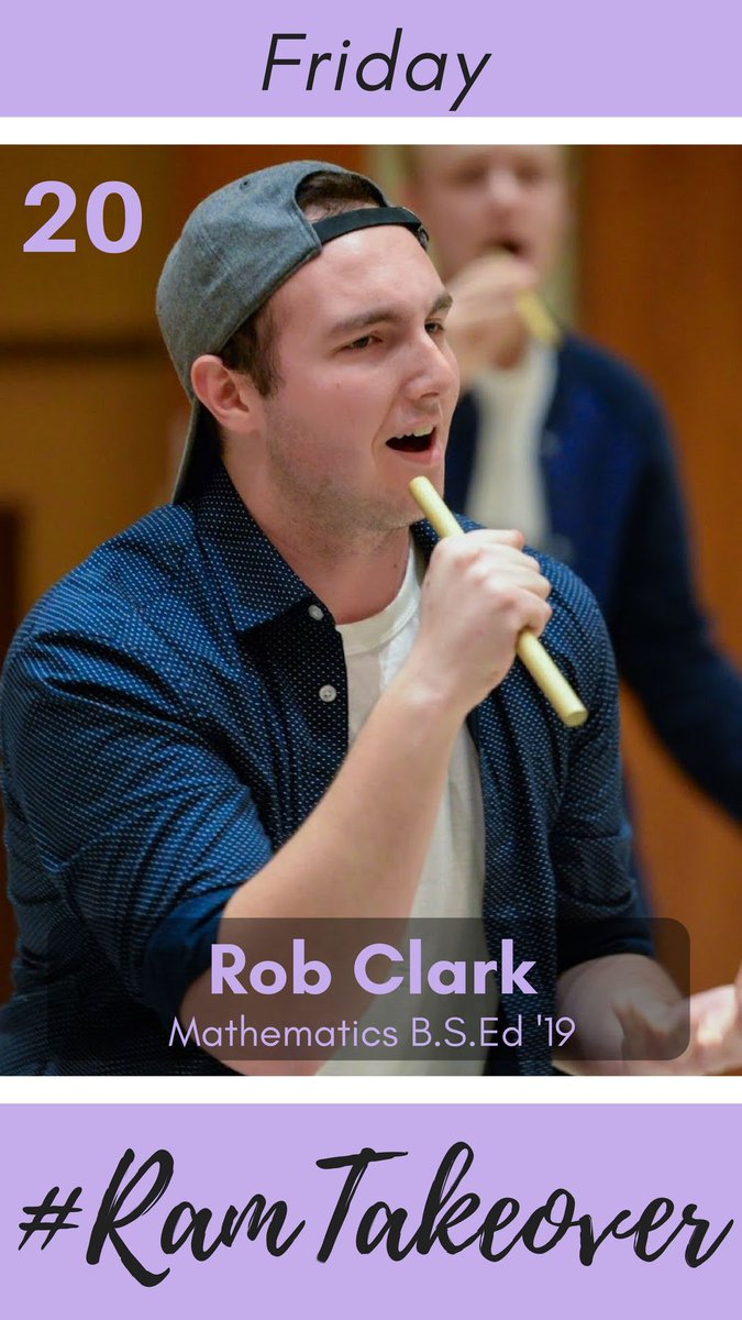 WCUofPA's tweet photo. Happy Friday! Our last #RamTakeover is brought to you by Rob, a member of SGA and the Friar's Society, the president of High Street Harmonix, and an RA in Allegheny. Follow his day over on our Instagram Stories @WCUofPA https://t.co/YRyThiiif2