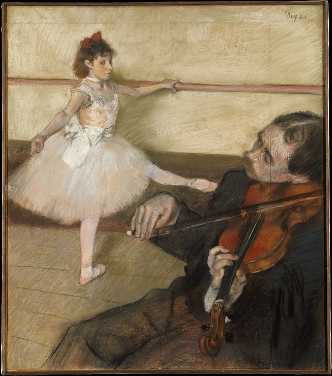 "The Dance Lesson" by Edgar Degas, 1879, Pastel and black chalk 
#AgelessArtz #art