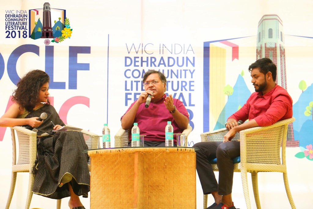 rishi_suri's tweet photo. Brilliant discussion on Tracing LGBT in Indian Literature with @devduttmyth, Jerry Johnson & @SatyamNishtha. #DCLF2018 was proud to partner with @unwomenindia for this fascinating session @WIC_India https://t.co/HwkPGtd6Ga