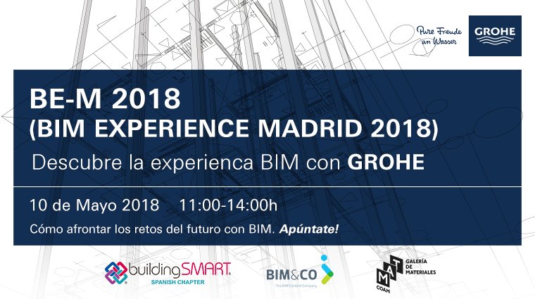 bimandcoEspana's tweet photo. Próximo evento #BIM organizado con @grohe en @COAMadrid:  #BEM 

Desde el punto de vista de grandes estudios de #arquitectura BIM a la fase de #direccióndeobra

📅Cuándo: 10.05.18 
👩‍💻Quien: @sermugo @C95Creative @luisvidalArch @Sacyr_noticias  ...
▶️https://t.co/utJE2ikDMQ https://t.co/TbAZ6E2cDP