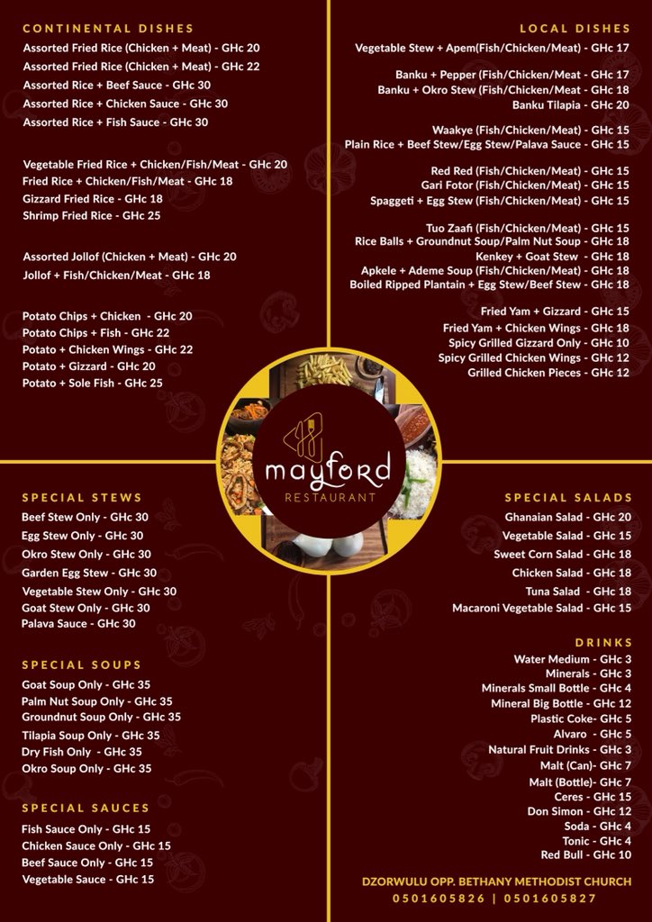 chronixxdigital's tweet photo. FOOD IS READY!!!
PLACE YOUR ORDER NOW. CALL 050 160 5826 OR 050 160 5827

DESIGNED BY CHRONIXX TOUCH CALL +233 (0) 240 7783 31 OR +233 (0) 54 185 0611
#MenuSheet
#MayfordRestaurant
#FoodnCateringServices
#TouchOfVersatility

https://t.co/kfwkDQI0jm https://t.co/75q6scZ4Tm