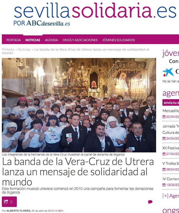 DrPerezBernal's tweet photo. Músicos de Utrera @ccyttveracruz desde 2010 lanzan un mensaje de solidaridad al mundo para fomentar las Donaciones de Órganos  @abcdesevilla @ONT_esp @RICOMSevilla @HvrSspa @HUVMacarena @VeraCruz_Utrera #TDSCultura #TDSProvincia @ConsejoBandas #DonaVida https://t.co/fxm6miq3a5 https://t.co/FMj5MrELKr