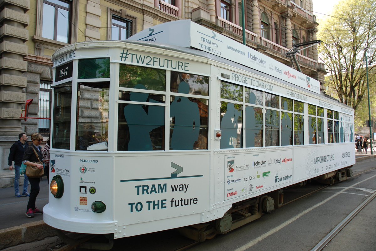 #FuoriSalone2018 <a href="/Sportium_/">Sportium</a> on board of "Tram way to the future" today!
Our CEO, Fabio Bandirali, as President for Sport Infrastructure of Assoimmobiliare will speak about Smart City and Urban Evolution. Meet us in Piazza Castello, h.17:30 or sign up here: goo.gl/D5vuUb