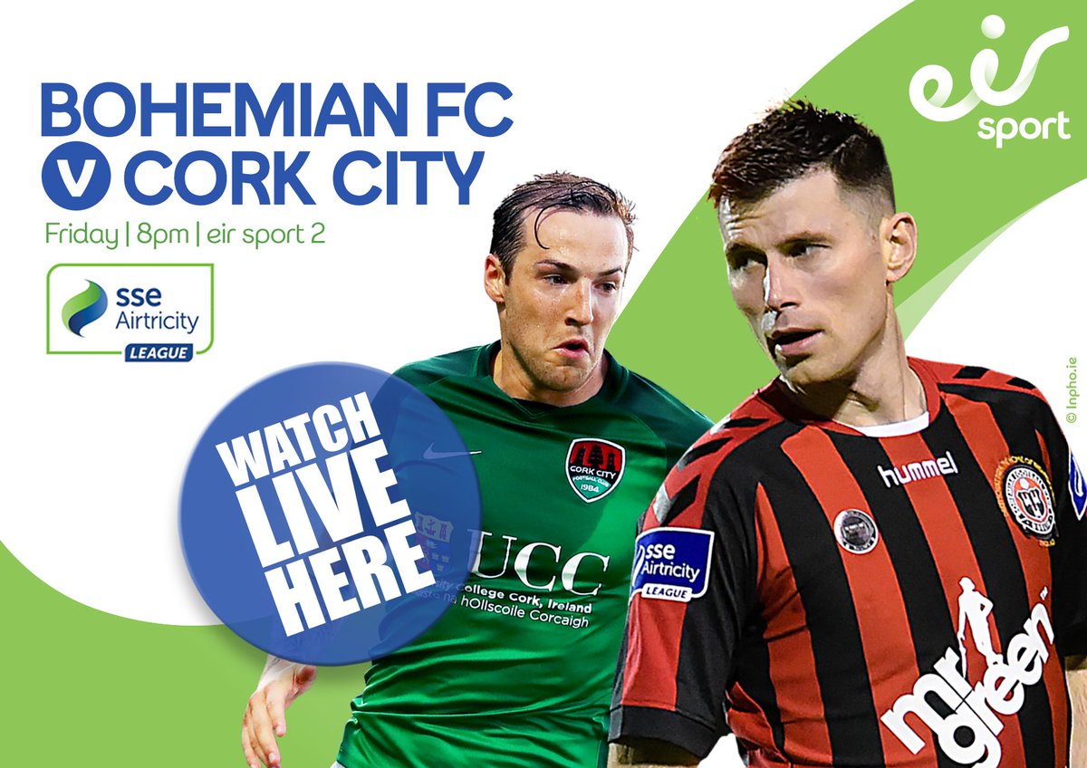 Live @SSEAirtricityLg action coming up on the eir Sport pack;
<a href="/bfcdublin/">Bohemian Football Club</a> v <a href="/CorkCityFC/">Cork City FC</a> 
📺 eir Sport 2
⏱️ 8pm