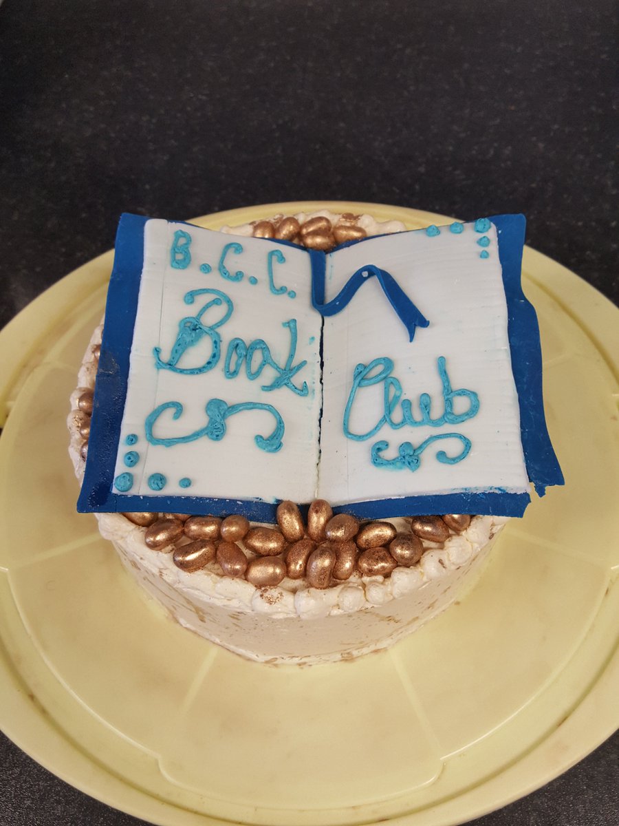 BCCWellRead's tweet photo. Cake for Staff Book Club meetibg made by Leaving Cert student Jack O' Meara @LiteracyLink1 https://t.co/7wRrbQxlVM