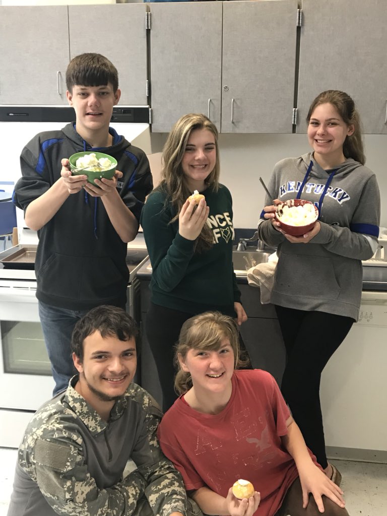 Julia Child said, “With enough butter, anything is good.” 👨‍🍳 Homemade butter is better💙 #sayyestoFACS #PaintsvilleTigers #HappinessisHomemade