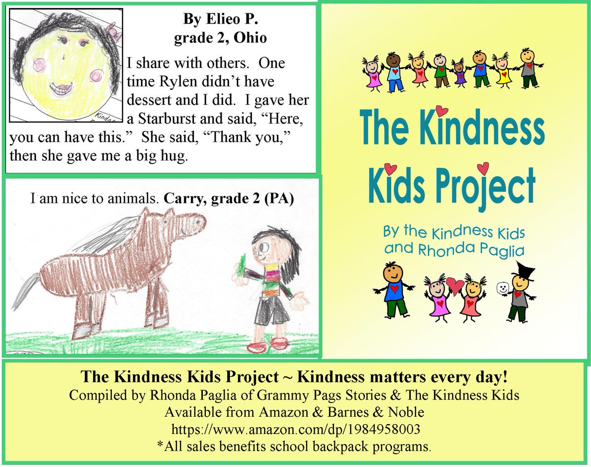 grammypags1's tweet photo. #KindnessKidsProject - 4 #kindle book of #kindness #kidsactivities @ILoveLibraries @aactofkindness @KindleKids @childrensbks @KindleKidCorner @Kindnessgives @sljournal
Proceeds 4 #school #backpackprogram
Kindle: https://t.co/KiHRnCQqkl
Soft cover: https://t.co/LTDrip7oZY https://t.co/ade2EZuspO
