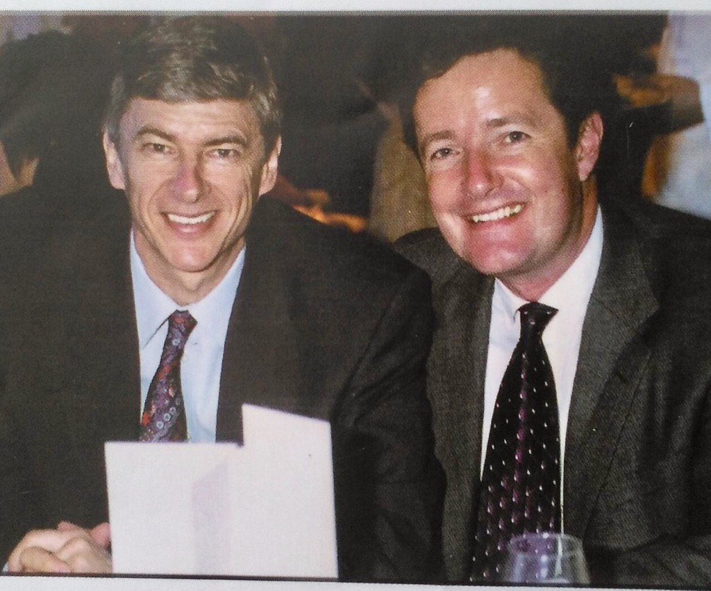piersmorgan's tweet photo. *NEW: 
I've never loved any man like I loved Arsène Wenger, but by the end I could barely look at him. 
This is the right decision for him &amp; Arsenal. Now we can give him the send off he deserves. 
My column: 
https://t.co/3vDlWhgiHw https://t.co/rYoQdPGXZP