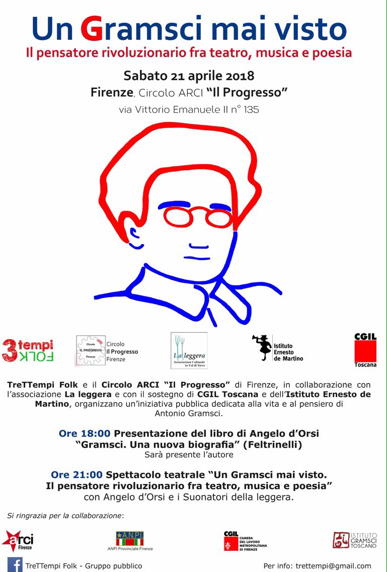 cdpilProgresso's tweet photo. #live #teatro @cdpilProgresso Sabato 21 aprile 2018 ore 21:00 "Un Gramsci mai visto" https://t.co/jX3JmlrCSc