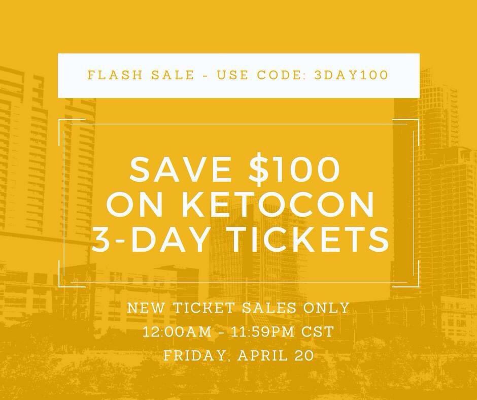 keto_mandy's tweet photo. It's here y'all! What are you waiting for?
Save $100 on all new 3-day ticket purchases when you use the code 3DAY100
https://t.co/VFPbluXUz5
#ketogenicdiet #ketovangelistcoach #ketogeniceating #ketocon #ketocon18 #ketovangelist #keto #ketogenic #flashsale #flashsalefriday https://t.co/vqfLEGmPFi