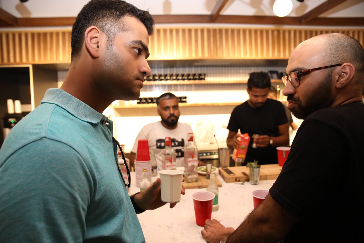 IVMPodcasts's tweet photo. Thank you #WeWorkBKC for giving us an amazing space for #ShunyaOne50!
It was great having @jonsonbill,@naiyyasaggi & @ZishaanHayath on this episode.
Kudos to @SvamiDrinks & @beefeatergin_ES for being our beverage partners. The gin and cucumber tonic water was truly amazing! https://t.co/qBSzZQoqE3