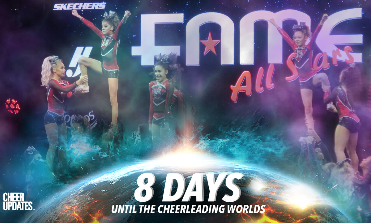 There are only 8 Days remaining until #CheerWorlds2018 🌎  @USASFcheer  @The_CheerWorlds @fameallstars https://t.co/ODojmmQvwr