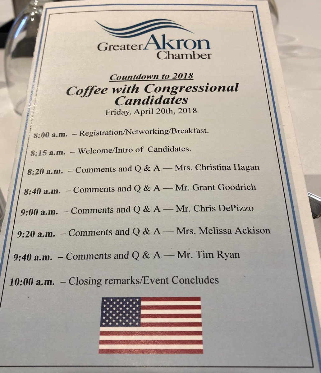 ElizabethBartz's tweet photo. Early morning event with @GrtAkronChamber and @StateandFederal is proud to sponsor. #keepUSstrong https://t.co/ud0yMF9nFI