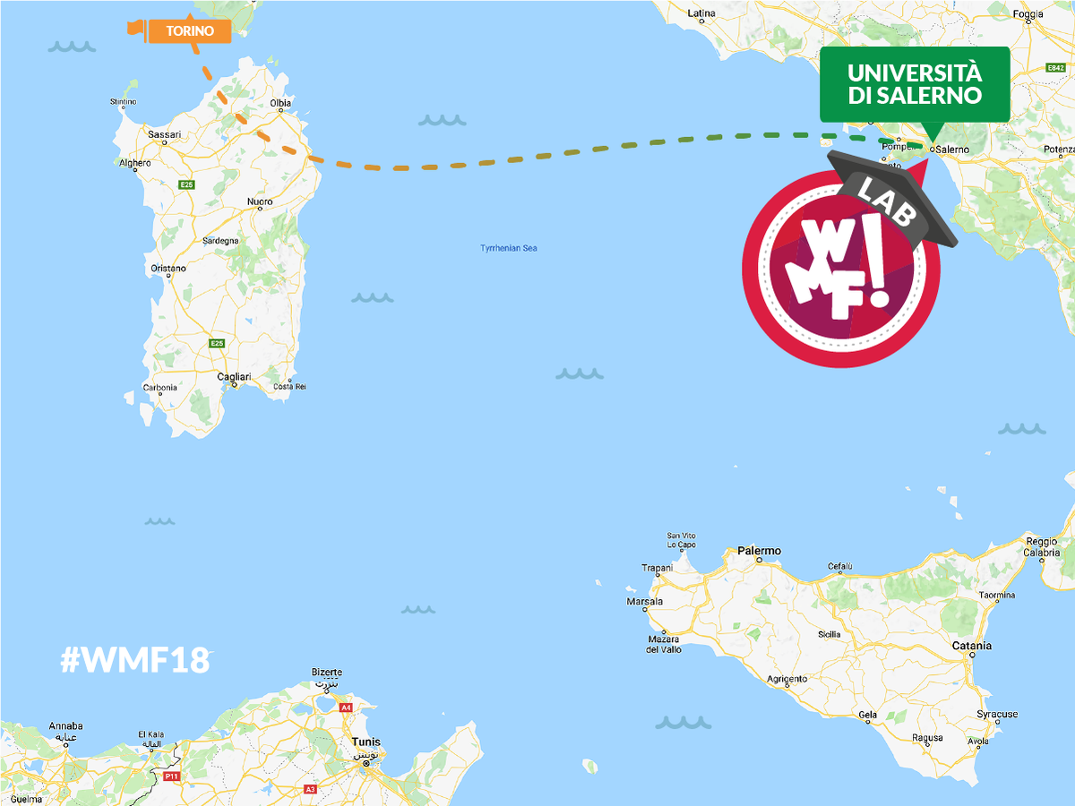 WMFWeMakeFuture's tweet photo. #WMFLab direzione ➡Salerno! Inizia oggi il nostro tour al Sud Italia, dove incontreremo i ragazzi dell'Università di Salerno 😉
Next Stop? Stay tuned ► https://t.co/JF710q9wXI #wmf18 https://t.co/fHezco5Smk